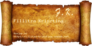 Fillitza Krisztina névjegykártya